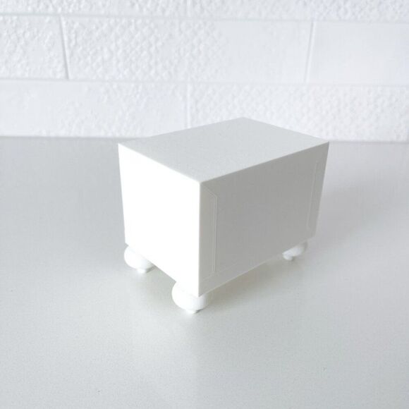 Miniature Barbie Nightstands (Set of 2) White 3D Printed Dollhouse Furniture - Picture 3 of 6